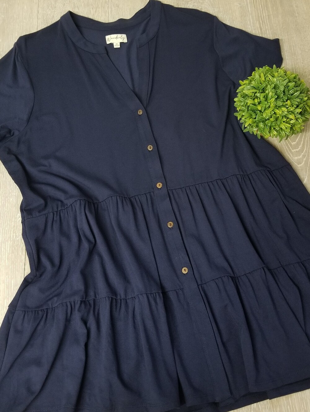 Wonderly Navy Tiered Tunic